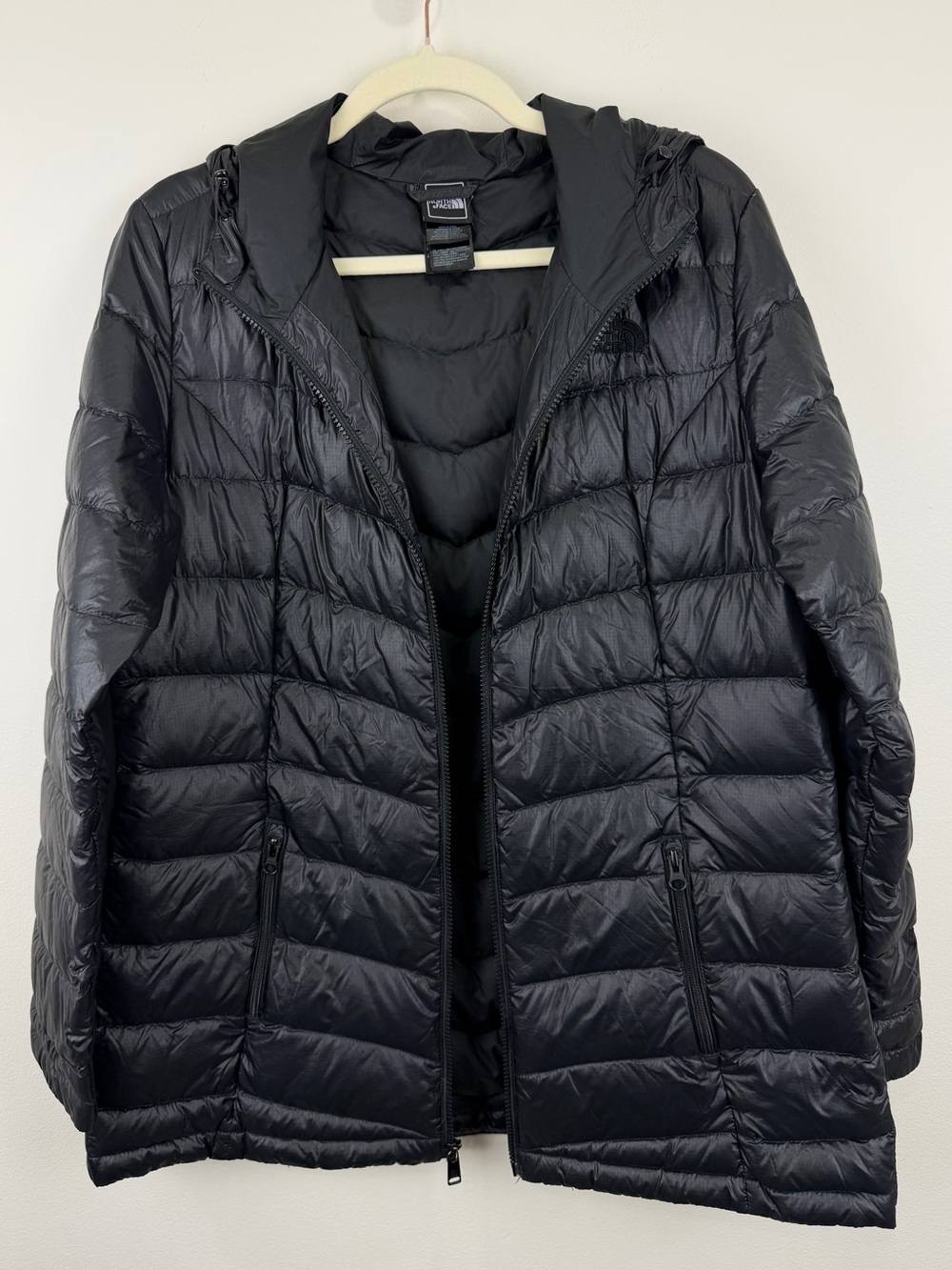 The North Face Women’s L Black Long Down Hooded Puffer Coat